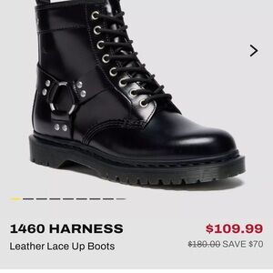 Dr. Martens Black Leather Combat Boots
